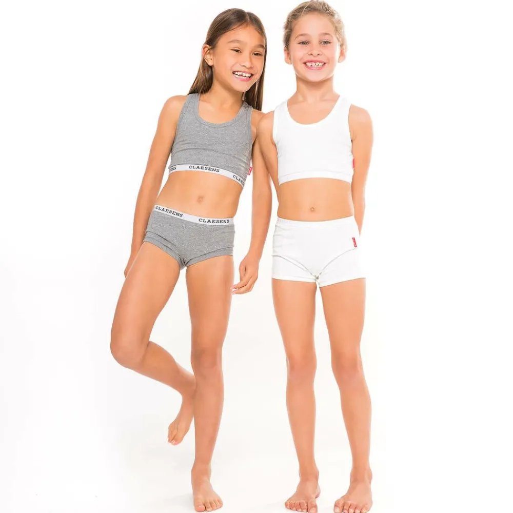 Claesens Underwear*Girls White Cotton Knickers (2 Pack)