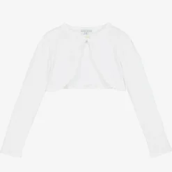 Beatrice amp; George Tops*Girls White Cotton Knit Bolero Cardigan