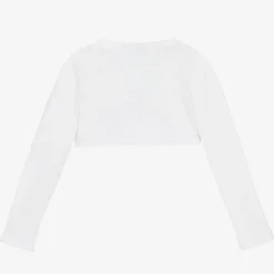 Beatrice amp; George Tops*Girls White Cotton Knit Bolero Cardigan