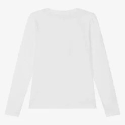 Guess Tops*Girls White Cotton Sequin Top