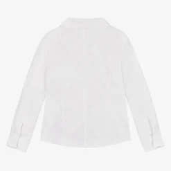 Balloon Chic Tops*Girls White Cotton Shirt