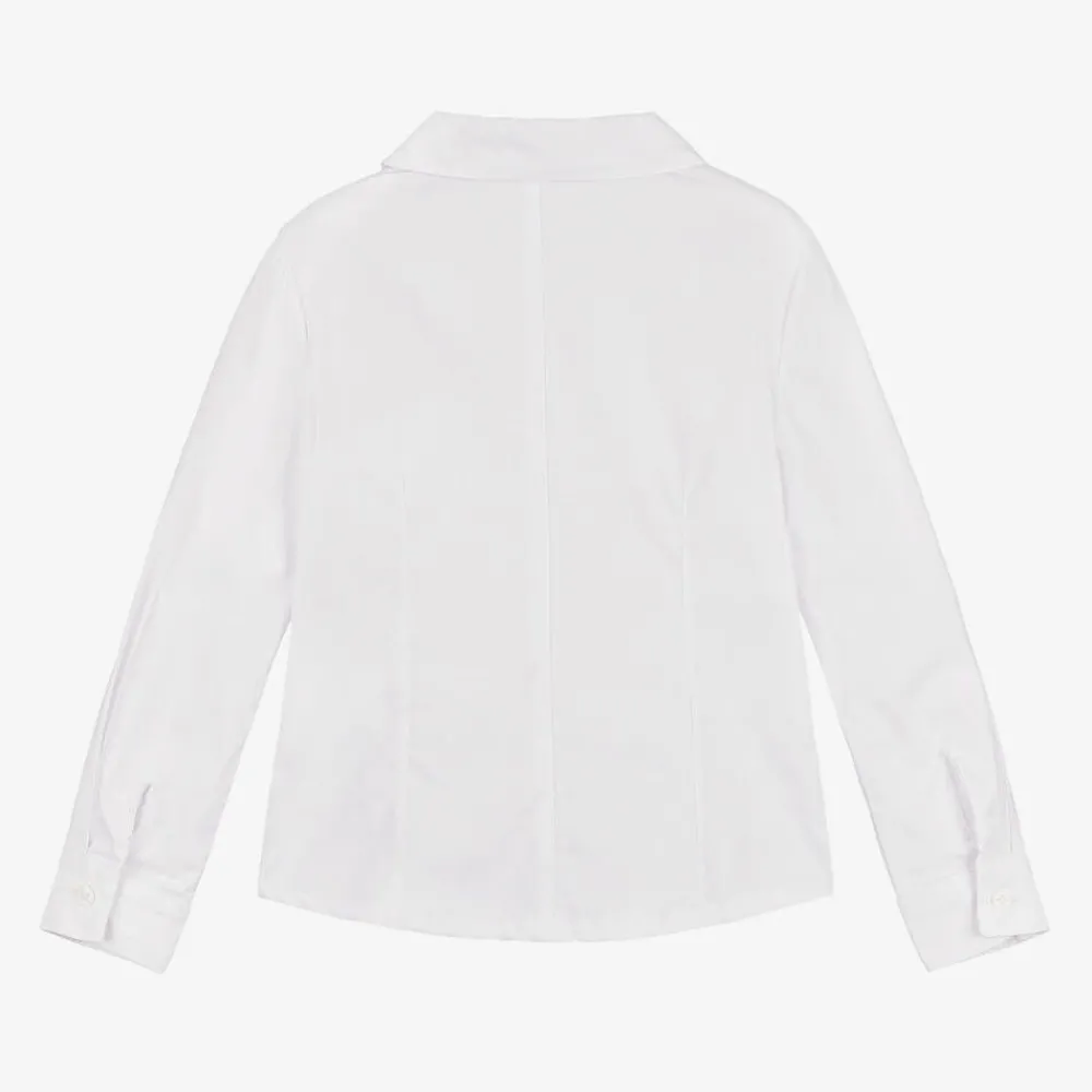 Balloon Chic Tops*Girls White Cotton Shirt