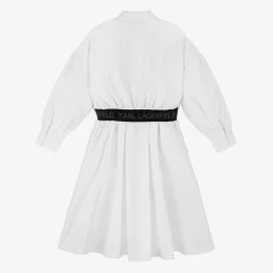 KARL LAGERFELD KIDS Dresses*Girls White Cotton Shirt Dress