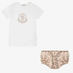 Moncler Enfant Outfit Sets*Girls White Cotton Shorts Set