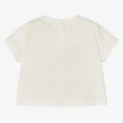 Emporio Armani Tops*Girls White Cotton T-Shirt