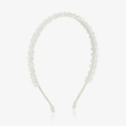 Sienna Likes To Party Hair Accessories*Girls White Crystal Hairband