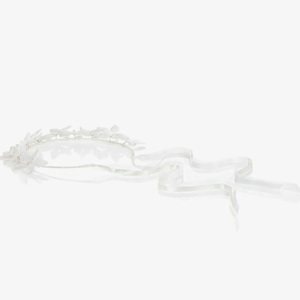 Sienna Likes To Party Hair Accessories*Girls White Flower Garland