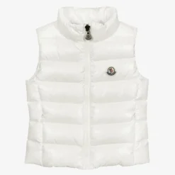 Moncler Enfant Coats & Jackets*Girls White Ghany Down Padded Gilet