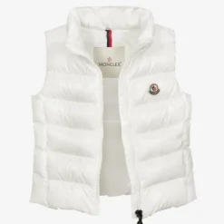 Moncler Enfant Coats & Jackets*Girls White Ghany Down Padded Gilet