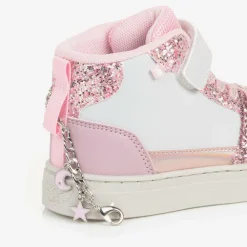 Lelli Kelly Trainers*Girls White Glitter Bracelet High-Top Trainers