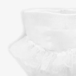 Mayoral Newborn Tights|Tights*Girls White Lace Frill Tights
