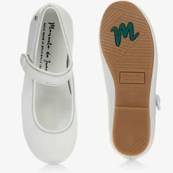 Manuela de Juan Pumps & Ballerinas|Pumps & Ballerinas*Girls White Leather Pumps