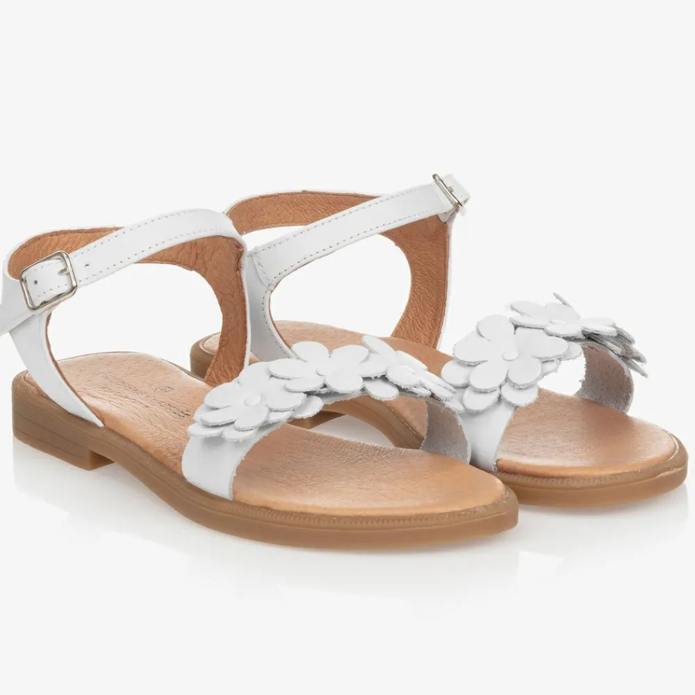 Childrens Classics Sandals|Sandals*Girls White Leather Sandals