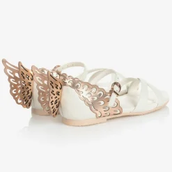 Sophia Webster Mini Sandals*Girls White Leather Sandals