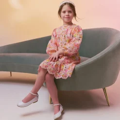 Childrens Classics Bar Shoes|Bar Shoes*Girls White Leather Shoes