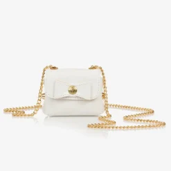 Zaccone Bags*Girls White Mini Shoulder Bag (8cm)