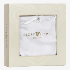 Story Loris Underwear*Girls White Modal & Lace Knickers