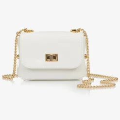 Zaccone Bags*Girls White Patent Leather Bag (12cm)