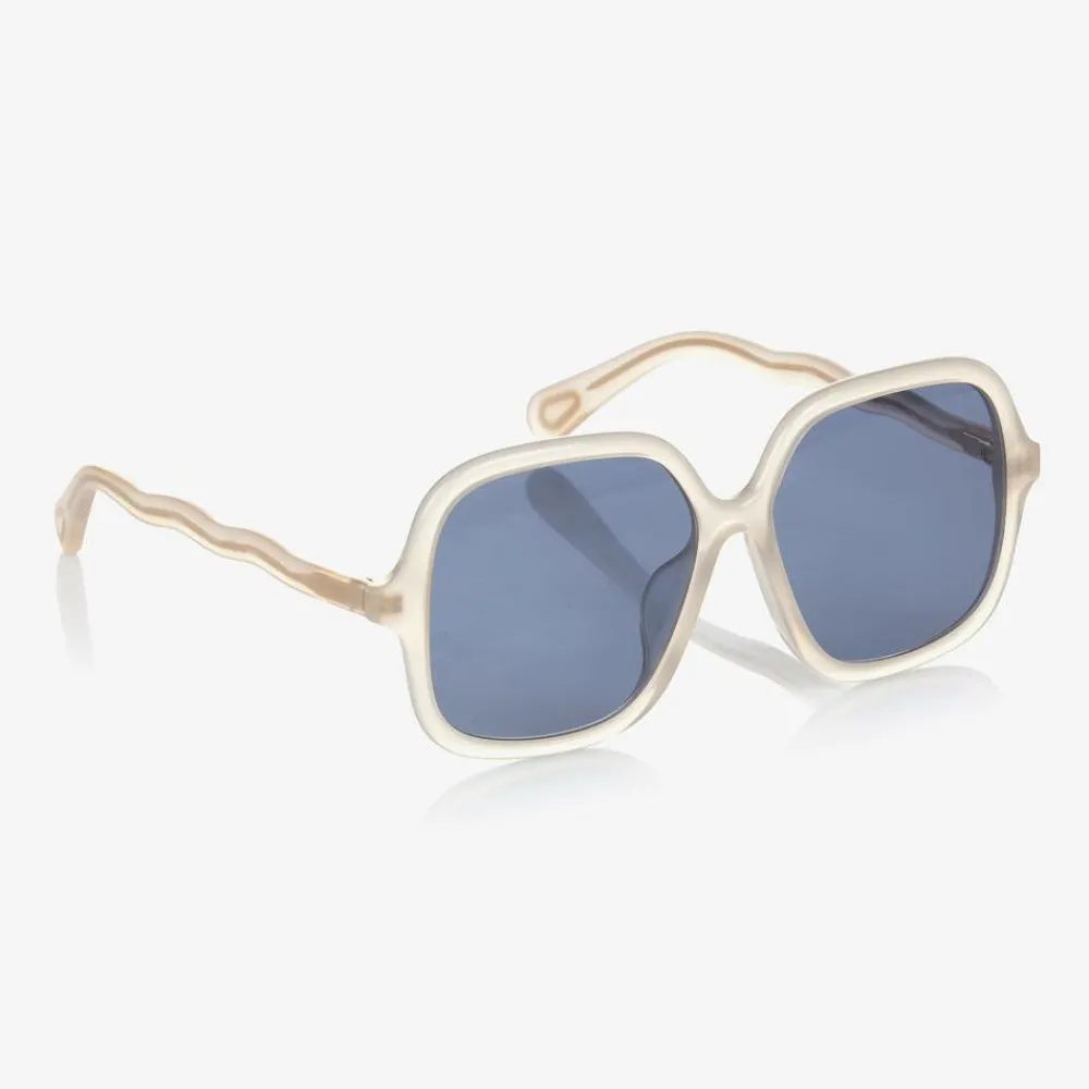 Chloé Clothing Accessories*Girls White Square Sunglasses