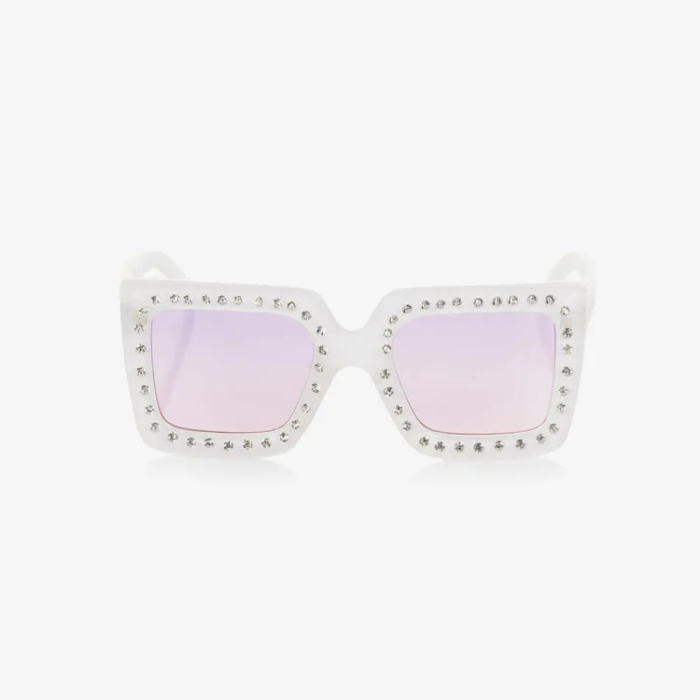 Angels Face Clothing Accessories*Girls White Square Sunglasses (UV400)
