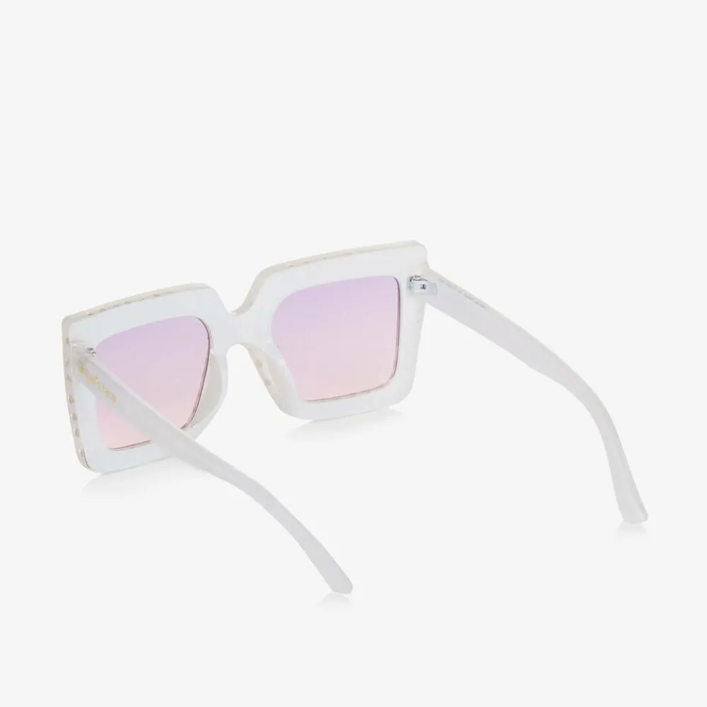 Angels Face Clothing Accessories*Girls White Square Sunglasses (UV400)
