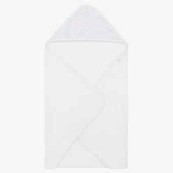 Kissy Kissy Towels & Robes*Girls White Summer Gardens Hooded Towel & Mitt Set