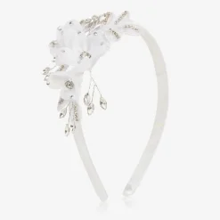 Sevva Hair Accessories*Girls White Tulle Flower Hairband