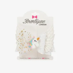 Bowtique London Hair Accessories*Girls White Unicorn Hair Clip (8cm)
