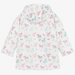 Powell Craft Coats & Jackets*Girls White Unicorn Print Raincoat