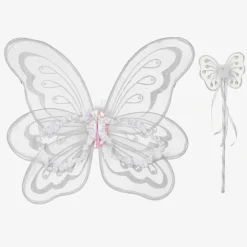Dress Up by Design Costumes*Girls White Wings & Wand Dressing-Up Set