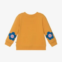 Frugi Tops*Girls Yellow Cotton Flower Sweatshirt