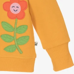 Frugi Tops*Girls Yellow Cotton Flower Sweatshirt