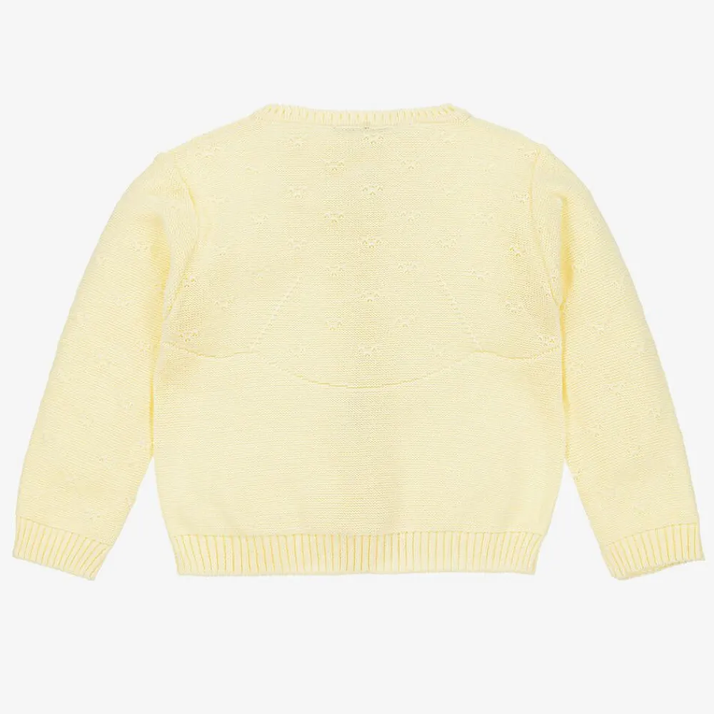 Beatrice amp; George Tops*Girls Yellow Cotton Knit Cardigan