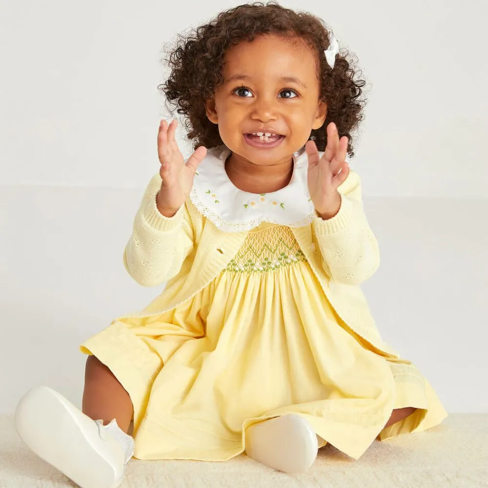 Beatrice amp; George Tops*Girls Yellow Cotton Knit Cardigan