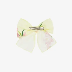 Phi Clothing Hair Accessories*Girls Yellow Floral Cotton Hair Clip (16cm)