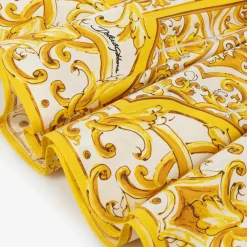 Dolce amp; Gabbana Dresses*Girls Yellow Majolica Cotton Dress