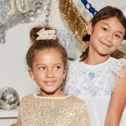 Cute Cute Hair Accessories*Gold Bow Hairclip (11cm)