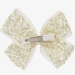 Cute Cute Hair Accessories*Gold Bow Hairclip (11cm)