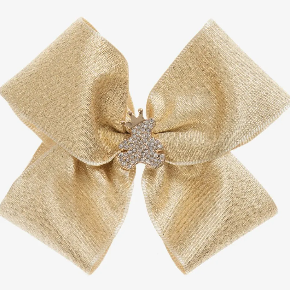 Cute Cute Hair Accessories*Gold Bow Hairclip (10cm)