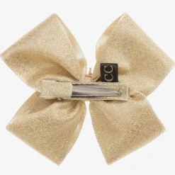 Cute Cute Hair Accessories*Gold Bow Hairclip (10cm)