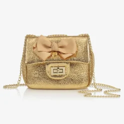 Angels Face Bags*Bow Handbag (17cm) Gold