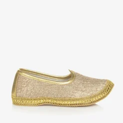 Caramelo Kids Pumps & Ballerinas|Pumps & Ballerinas*Gold Brocade Pumps