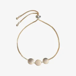 David Charles Jewellery*Gold Clover Discs Bracelet