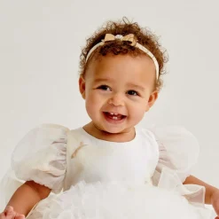 Cute Cute Hair Accessories*Gold Glitter Bow Headband