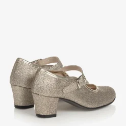 Childrens Classics Wedges & Heels|Wedges & Heels*Gold Glitter Heeled Shoes