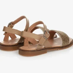Childrens Classics Sandals*Gold Glitter Leather Sandals