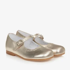Childrens Classics Bar Shoes|Bar Shoes*Gold Leather Shoes