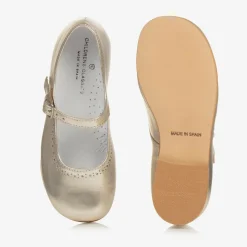 Childrens Classics Bar Shoes|Bar Shoes*Gold Leather Shoes
