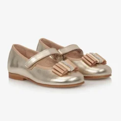 Childrens Classics Bar Shoes|Bar Shoes*Gold Leather Shoes