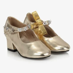 Souza Wedges & Heels|Wedges & Heels*Gold Metallic Bar Shoes